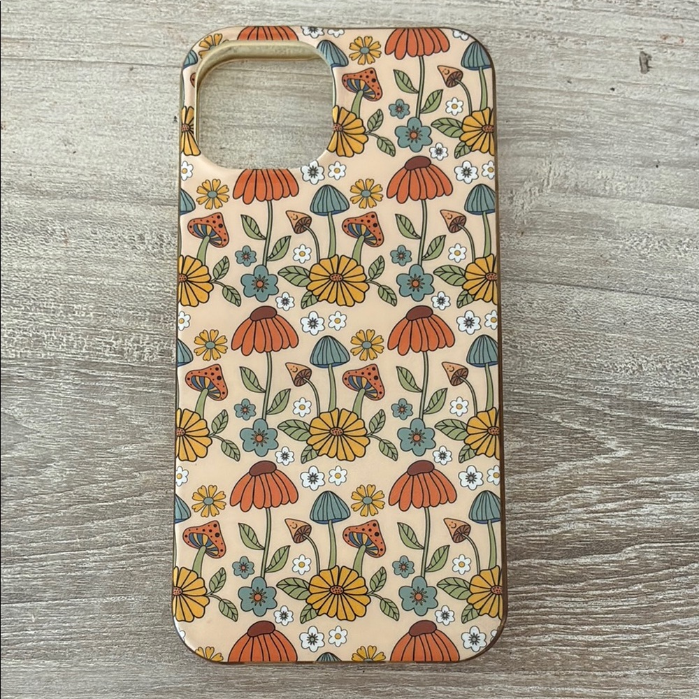 iPhone 13 Floral & Mushroom Pattern Phone Case